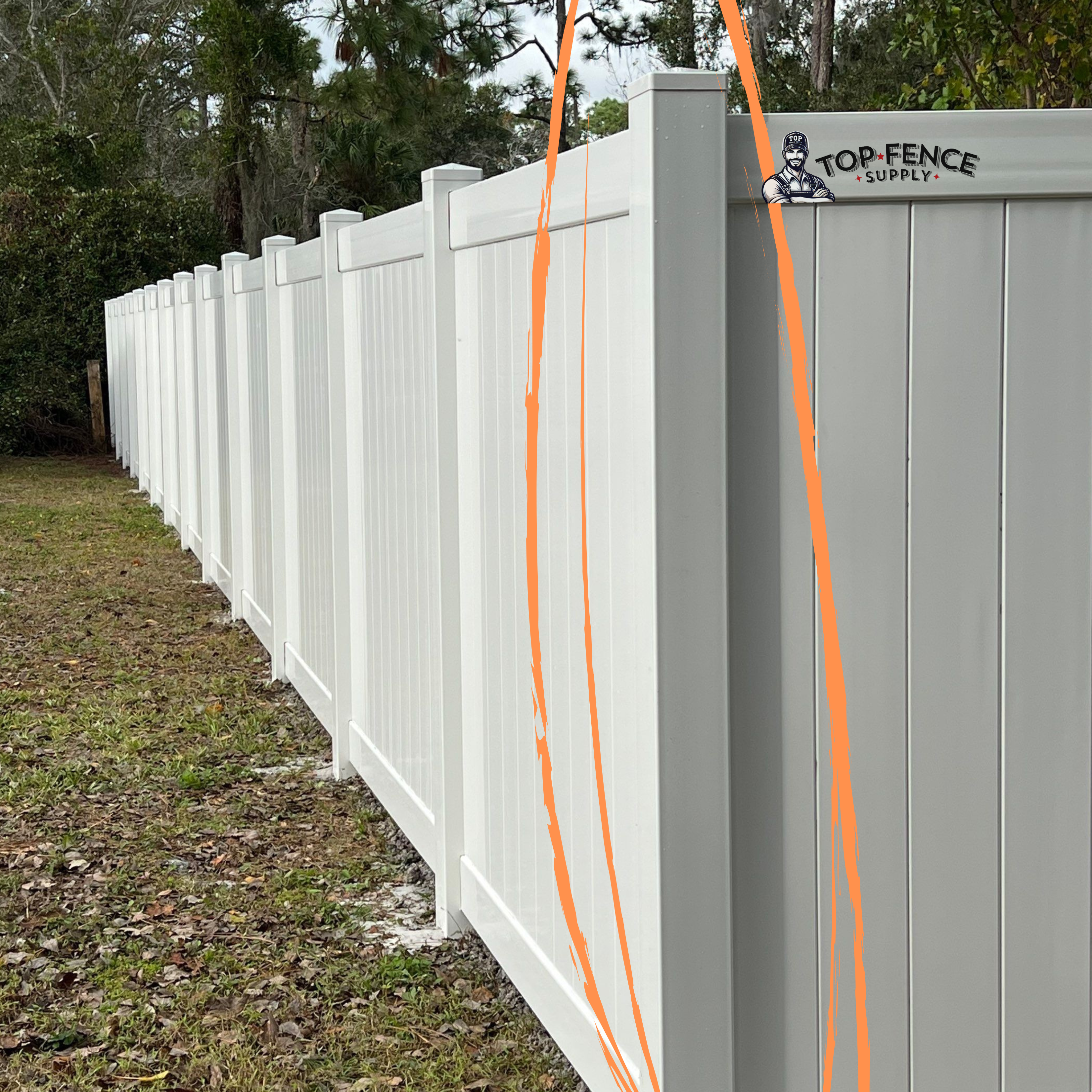 Vinyl Fence Privacy Panels - White - 6FT H