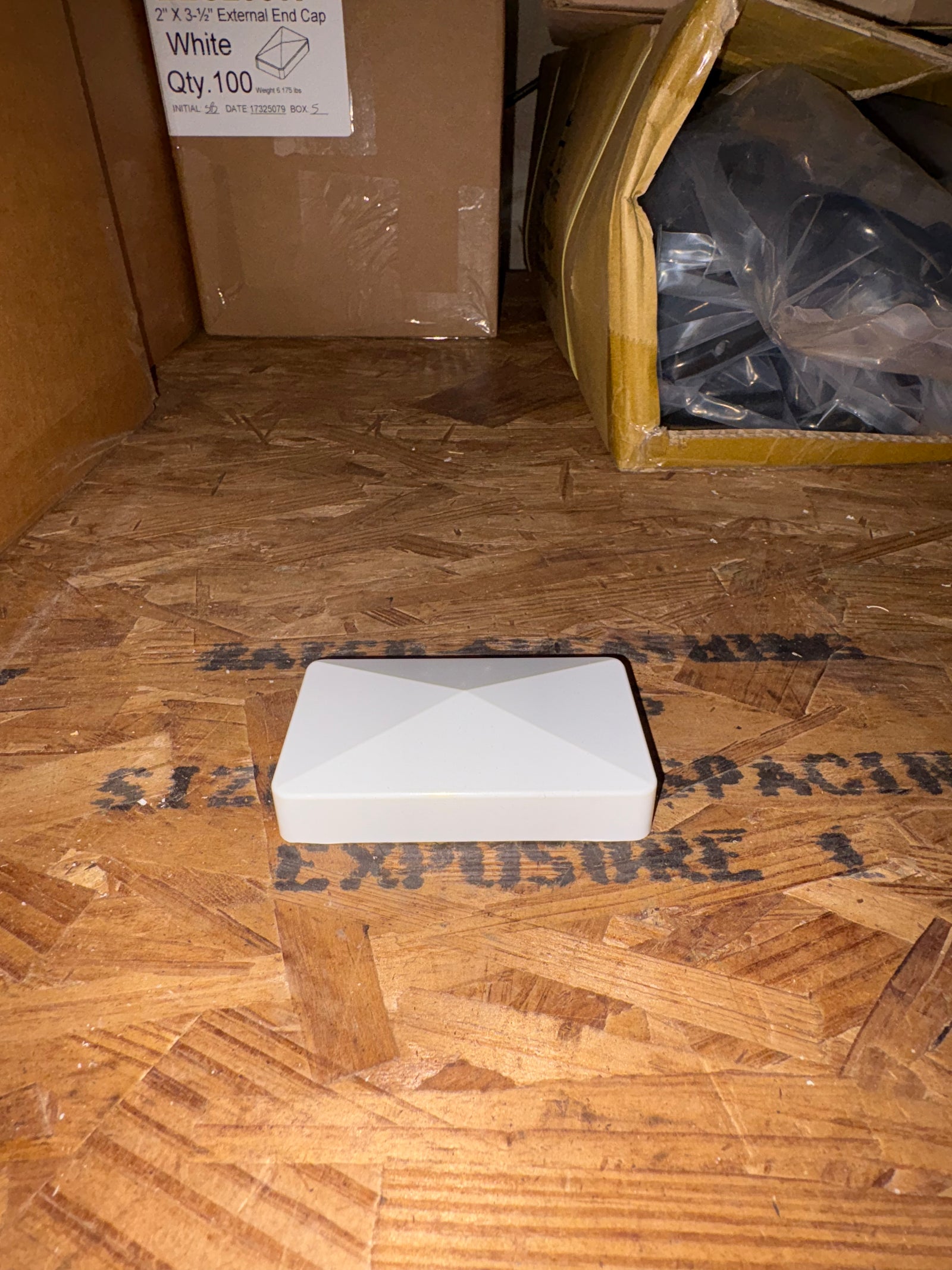 2"x3.5" External Cap-WHT