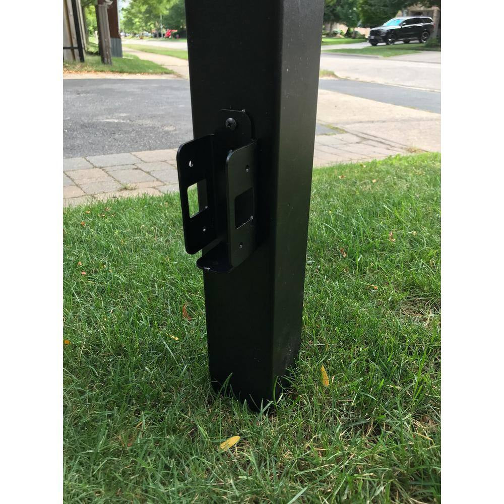 Black Aluminum Fence Bracket Kit (6-Pack)