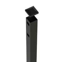 Black Aluminum Flat Fence Post Replacement Cap