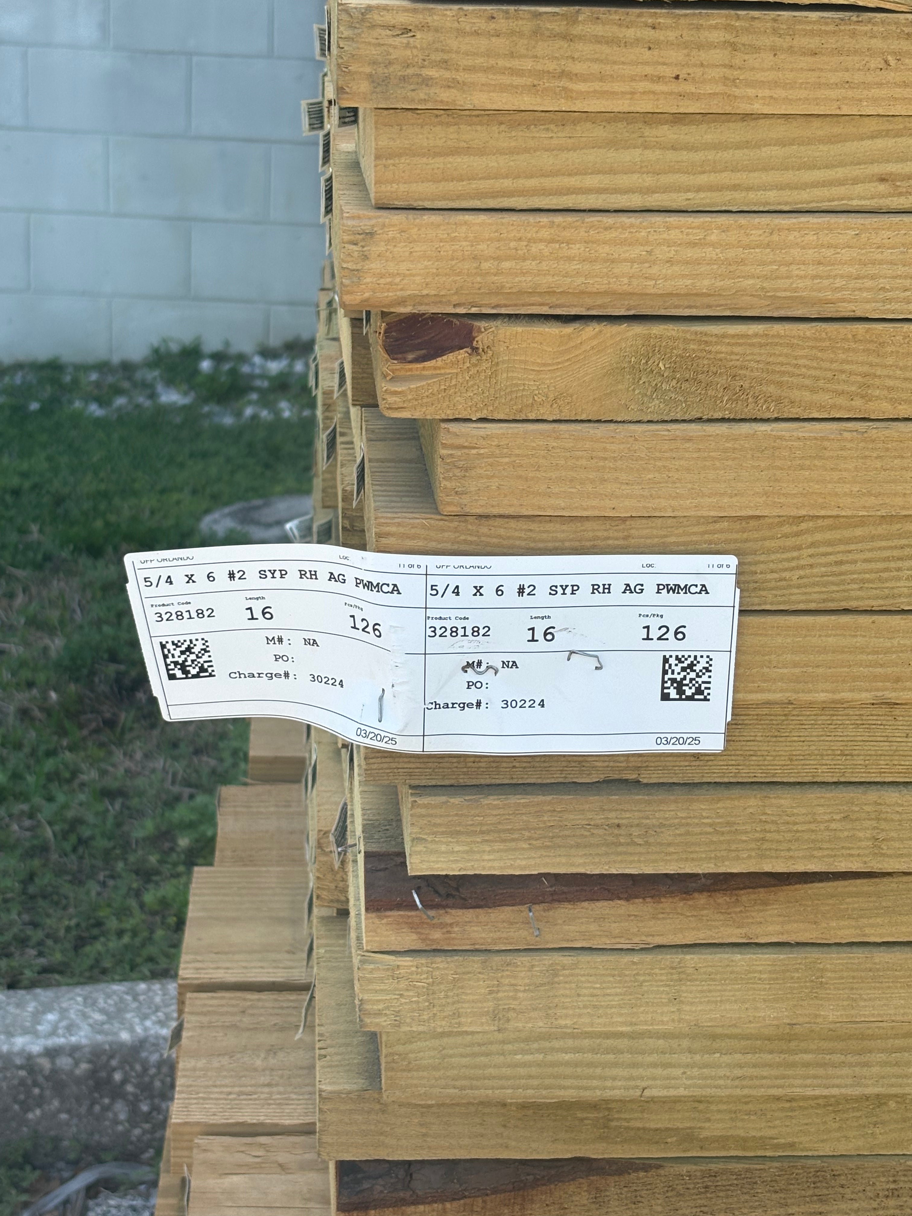 1"x6"x16' #2 Pine Ranch Rail