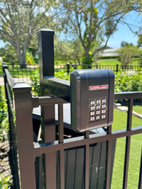LiftMaster keypad on gate post