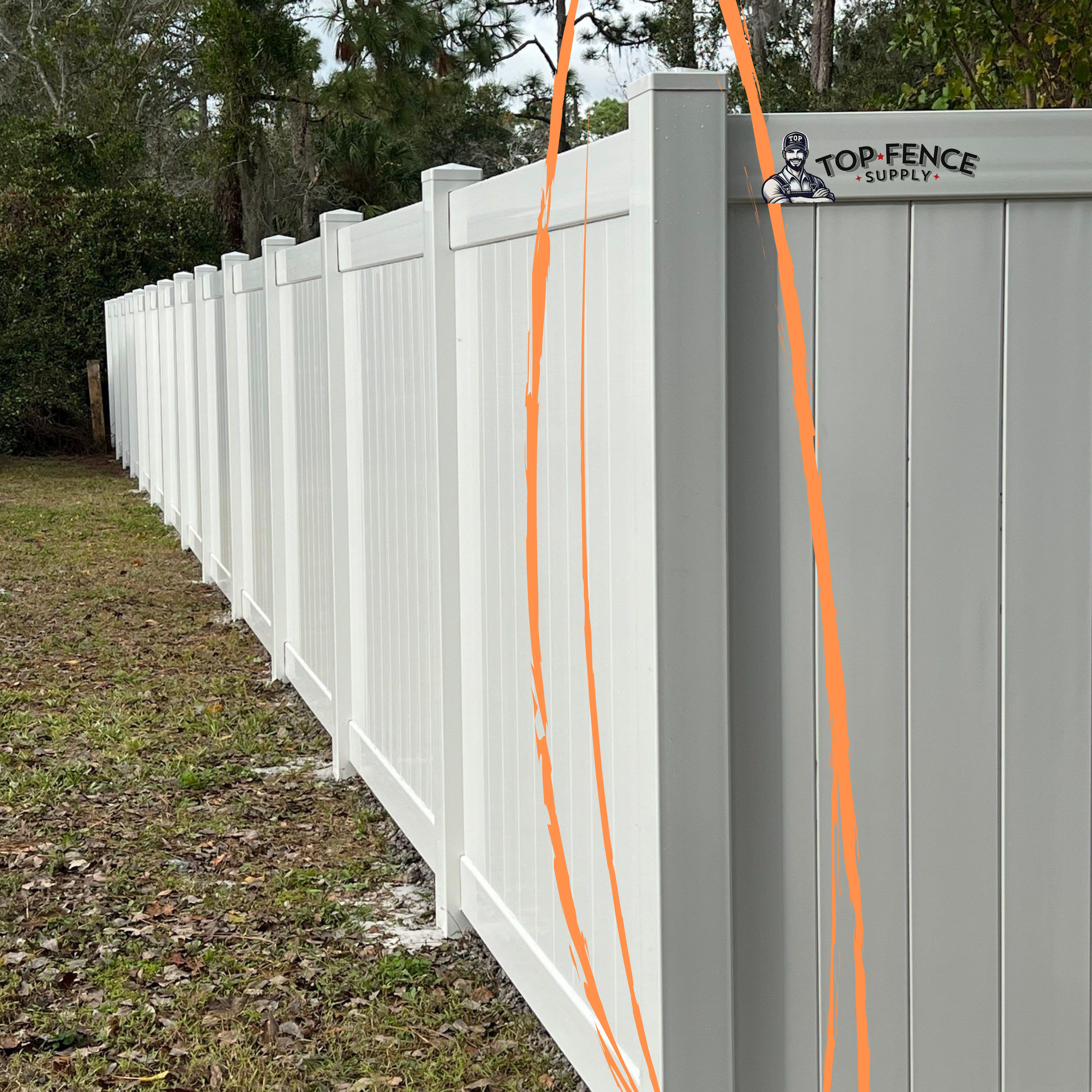 Vinyl Fence Privacy Panels - White - 6FT H