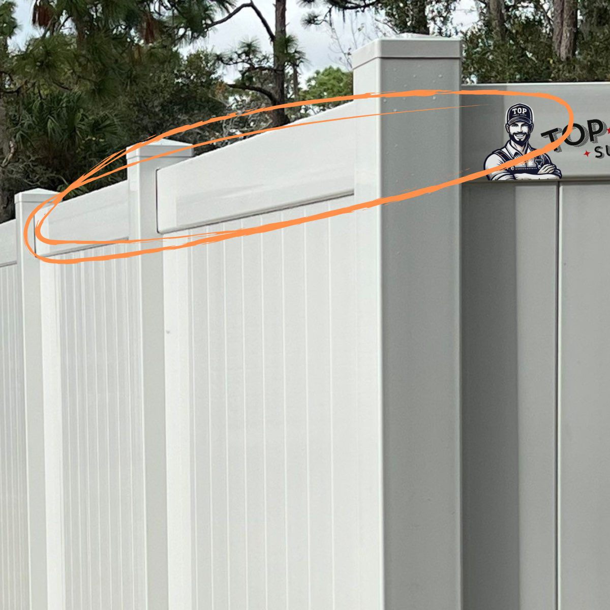 Vinyl Fence Privacy Panels - White - 6FT H