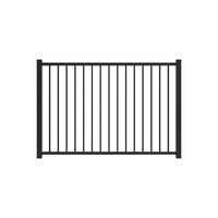 Two Rail Smooth Top Aluminum Fence Panel 48"-72"