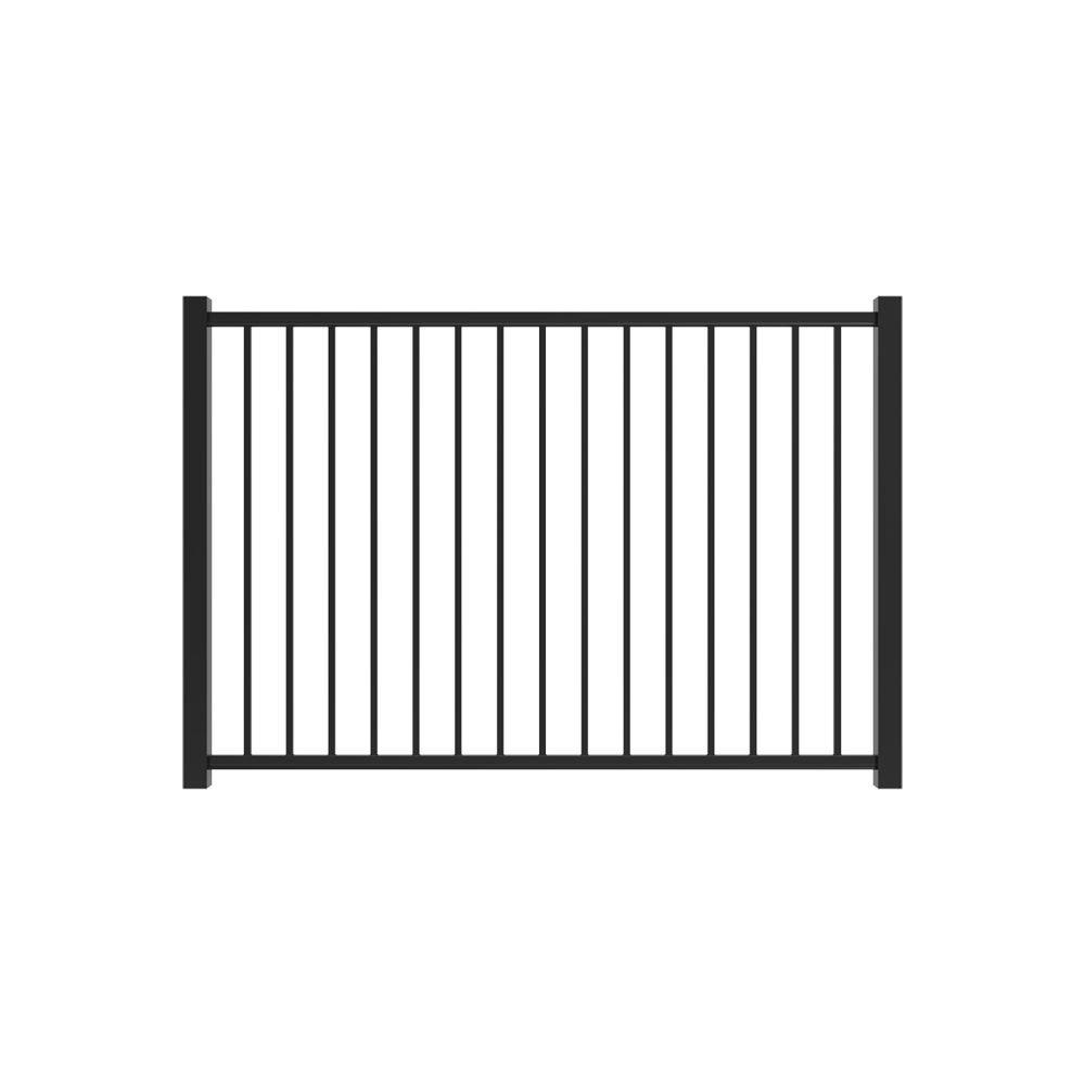 Two Rail Smooth Top Aluminum Fence Panel 48"-72"