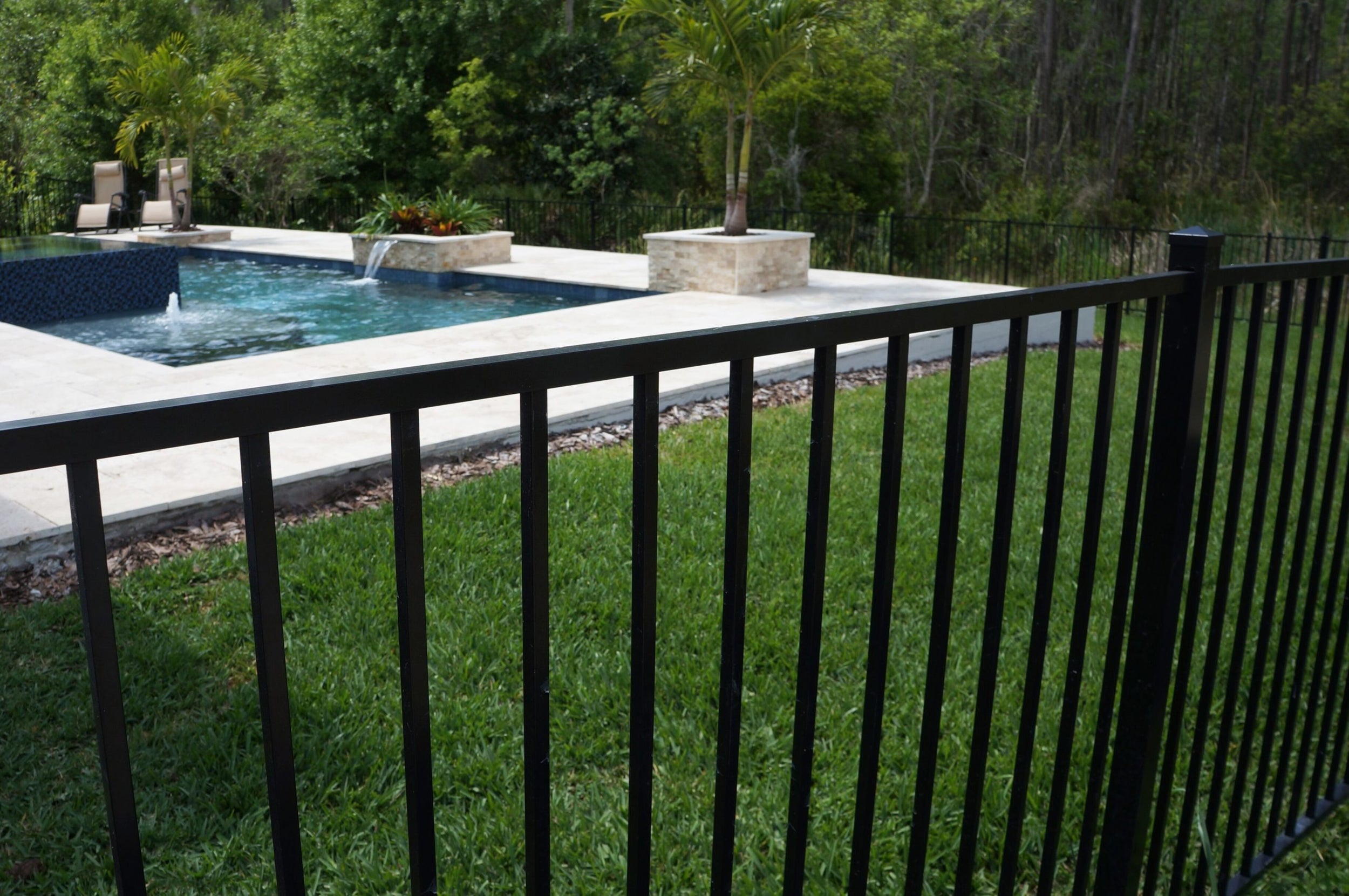 Two Rail Smooth Top Aluminum Fence Panel 48"-72"