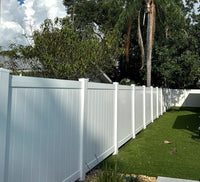 [100 Feet Of Fence] 6' Tall Privacy Vinyl Complete Fence Package