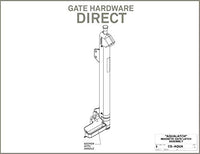 AquaLatch 20 Inch Tall Black Magnetic Pool Child Safety Gate Latch | Keyed Alike | AQUA-20-BK