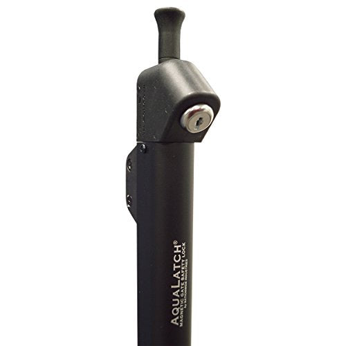 AquaLatch 20 Inch Tall Black Magnetic Pool Child Safety Gate Latch | Keyed Alike | AQUA-20-BK