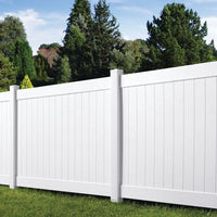 Linden 6 Ft. H X 8 Ft. W White Vinyl Privacy Fence Panel Kit