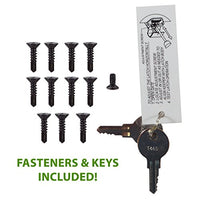 AquaLatch 20 Inch Tall Black Magnetic Pool Child Safety Gate Latch | Keyed Alike | AQUA-20-BK