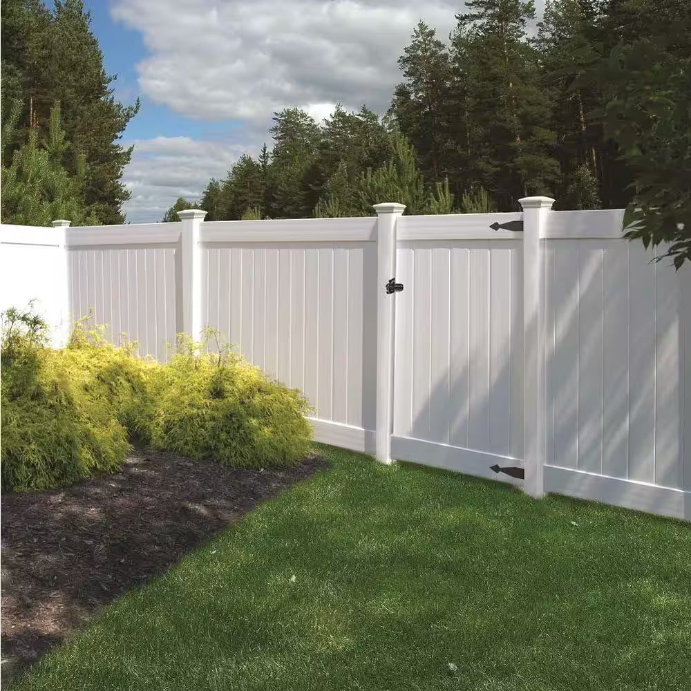 Linden 5 In. X 5 In. X 9 Ft. White Vinyl Routed Fence End Post