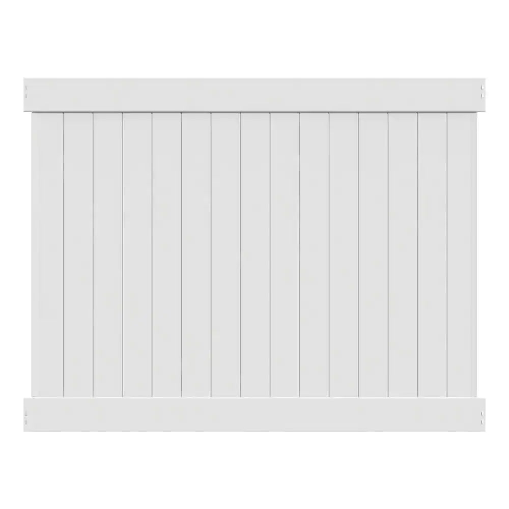 Linden 6 Ft. H X 8 Ft. W White Vinyl Privacy Fence Panel Kit
