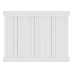 Linden 6 Ft. H X 8 Ft. W White Vinyl Privacy Fence Panel Kit